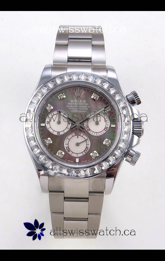 Rolex Daytona 126599 FREE SPRUNG MVMT White Gold Grey Pearl Super Clone Watch 