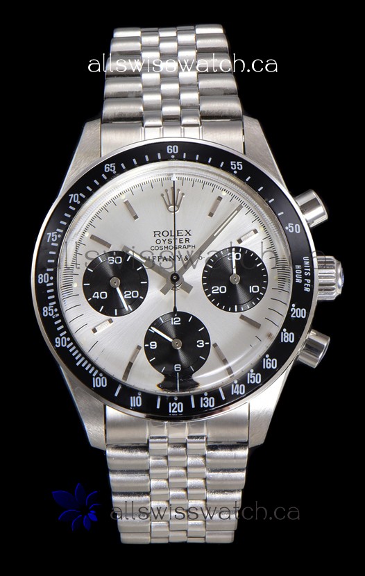 Rolex Daytona Paul Newman 37MM Tiffany & Co Steel Dial Manual Wind Super Clone Watch 