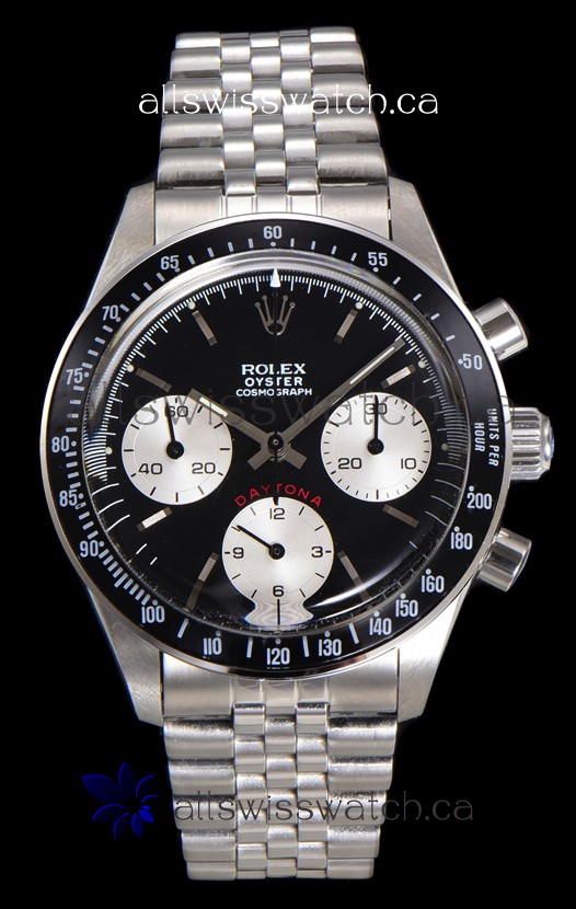 Rolex Daytona Paul Newman 37MM Black Dial Manual Wind Super Clone Watch 