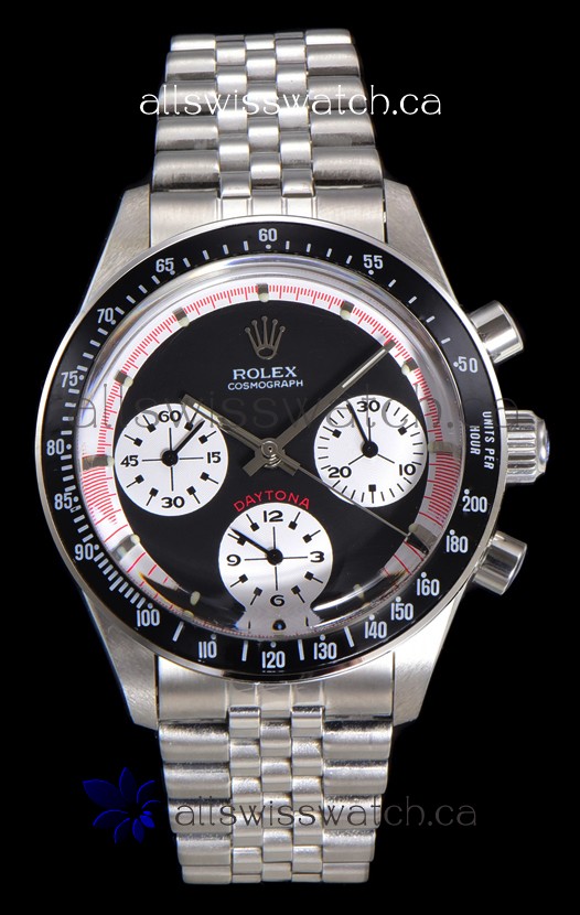 Rolex Daytona Paul Newman 37MM Black Dial Manual Wind Super Clone Watch 
