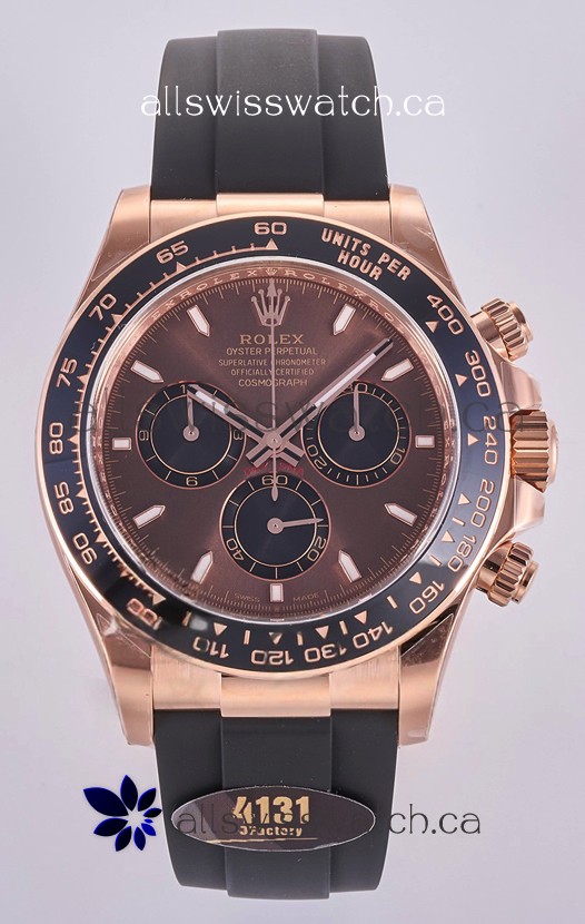 Rolex Daytona 126515 Brown Dial Stick Markers FREE SPRUNG MVMT Super Clone Watch 