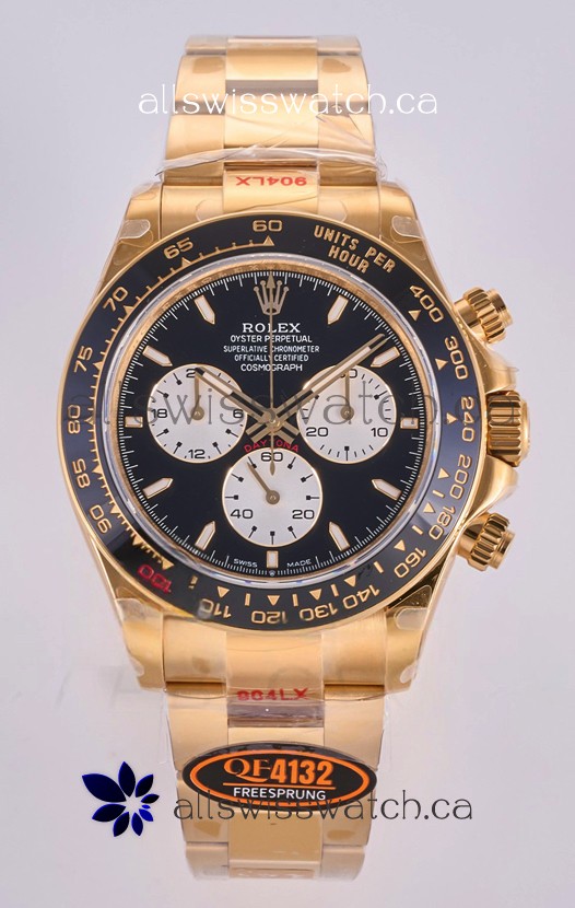 Rolex Daytona 126528 Le Mans Yellow Gold FREE SPRUNG MVMT Super Clone Watch 