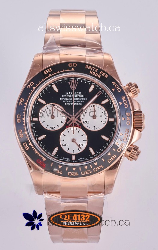 Rolex Daytona 126525 Le Mans Rose Gold FREE SPRUNG MVMT Super Clone Watch 