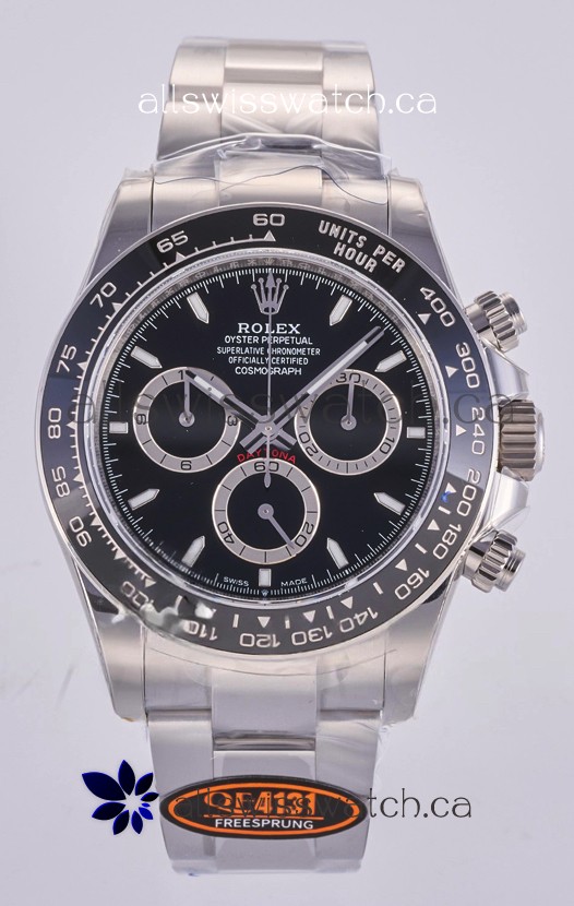 Rolex Daytona 126500 Black Dial Stick Markers FREE SPRUNG MVMT Super Clone Watch 