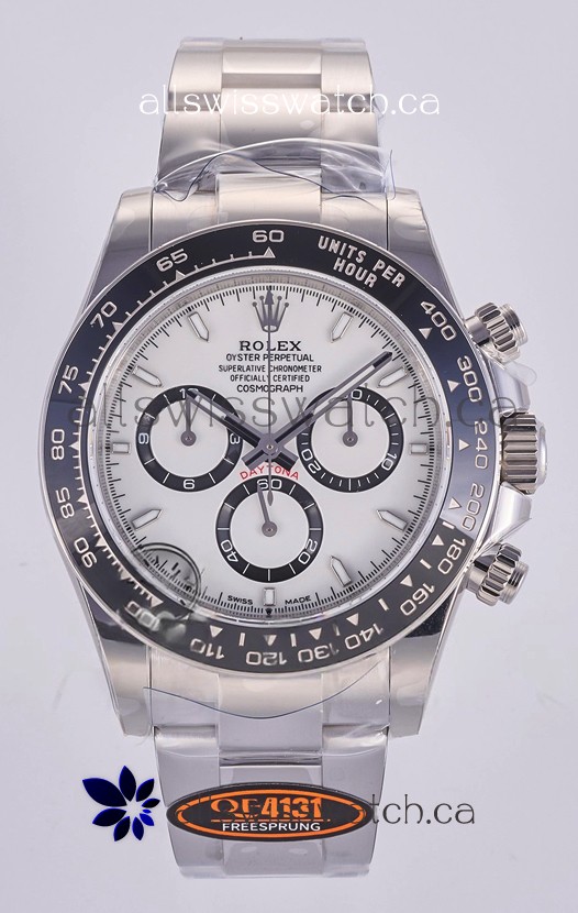 Rolex Daytona 126500 White Dial Stick Markers FREE SPRUNG MVMT Super Clone Watch 