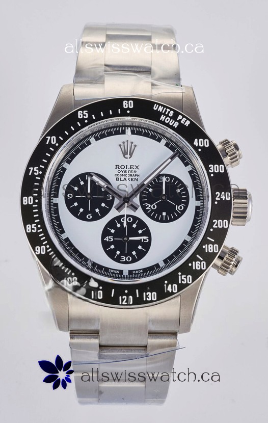 Rolex Daytona Paul Newman Blaken Blue Dial Custom Modded 4130 Mvnt Swiss Replica