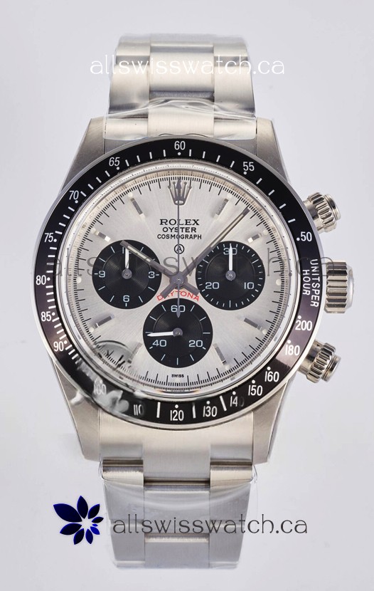 Rolex Daytona Paul Newman Steel Dial Custom Modded 4130 Mvnt Swiss Replica
