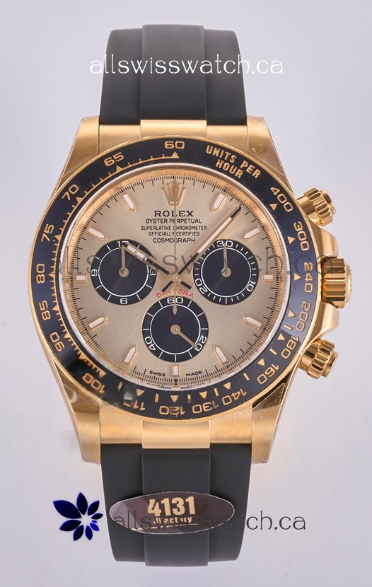 Rolex Daytona 126518 Gold Dial FREE SPRUNG MVMT Super Clone Watch 