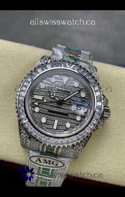 Rolex GMT Masters II Iced Out Dial and Casing Super Clone Watch