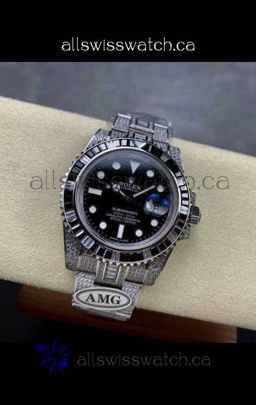 Rolex Submariner 116610 Iced Out Edition 15 Swiss Replica Watch 