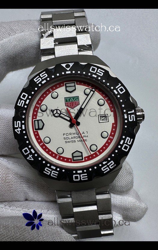 Tag Heuer Formula 1 White Dial Automatic Movement Japanese Replica Watch 