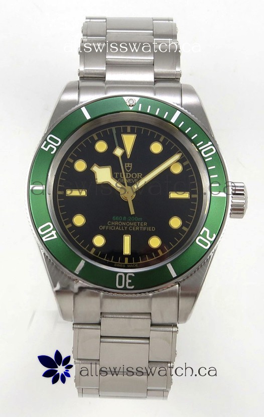 Tudor Black Bay 41 Black Dial Green Bezel Oyster Super Clone Watch 
