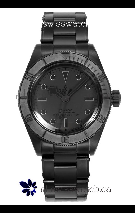 Tudor Black Bay PVD Case Black Dial Swiss Replica Watch 