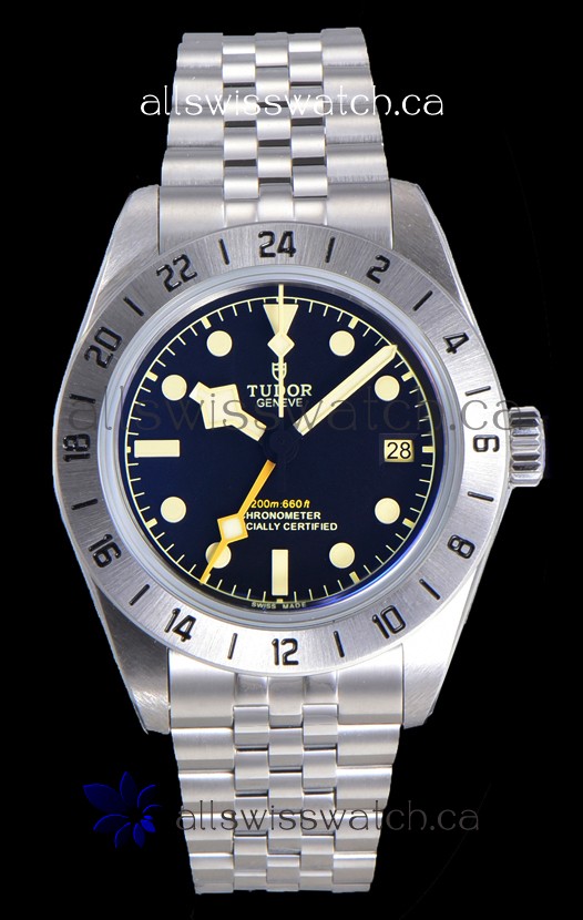 Tudor Black Bay PRO 79470-0001 GMT Black Dial Jubilee Super Clone Watch 