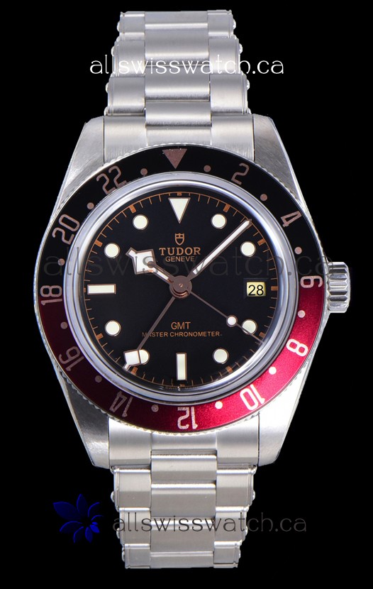 Tudor Black Bay GMT Black Dial Watch Black/Red Bezel Super Clone Watch 