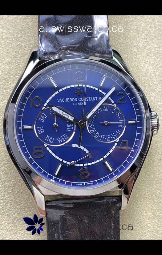 Vacheron Constantin Fiftysix Day-Date Stainless Steel Blue Dial Swiss Replica Watch 