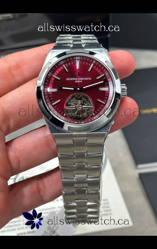 Vacheron Constantin Overseas Tourbillon Red Dial Super Clone Watch 
