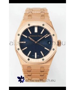 Audemars Piguet Royal Oak 15510OR 41MM Rose Gold Blue Dial Super Clone Replica Watch