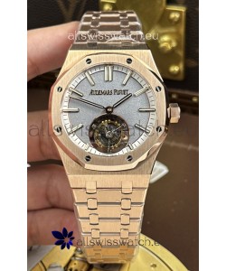 Audemars Piguet Royal Oak 26730OR Flying Tourbillon 41mm in 904L Rose Gold with Grey Dial