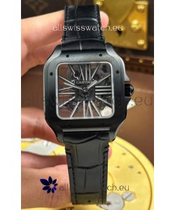 Santos De Cartier Super Clone Watch in Skeleton Dial PVD MLF Coating Watch 