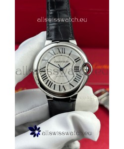 Ballon De Cartier Swiss Automatic 1:1 Mirror Quality 33MM in Black Leather Strap