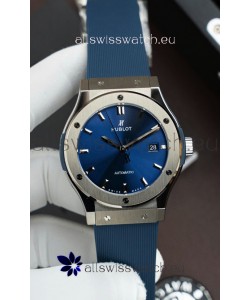 Hublot Super Clone Classic Fusion Titanium Blue Dial 42MM Watch
