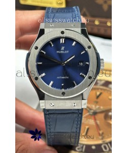 Hublot Super Clone Classic Fusion Titanium Blue Dial 42MM Watch