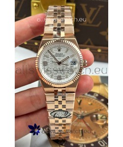 Rolex Land-Dweller 127235 Steel Honeycomb Rose Gold 36MM Swiss Replica Watch 