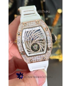 Richard Mille RM51-02 Rose Gold Casing Watch in Mossanites Automatic Movement