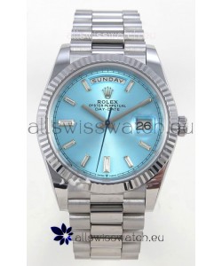 Rolex Day Date Super Clone ICE Blue Dial 40MM 220 Grams Swiss Replica watch 
