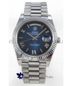 Rolex Day Date Super Clone Blue Roman Dial 40MM 220 Grams Swiss Replica watch 