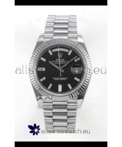 Rolex Day Date Super Clone Black Dial 40MM 188 Grams Swiss Replica watch 