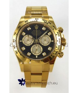 Rolex Daytona Super Clone 116508 Yellow Gold - Black Dial Original Cal.4131 Movement