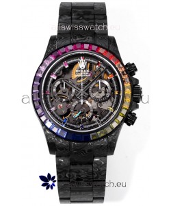 Rolex Daytona Blaken Black Carbon 1:1 Swiss Mirror Replica Skeleton Dial Cal.4130 Movement