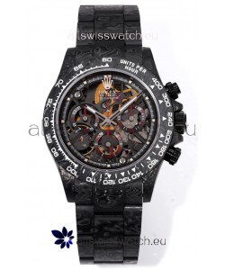 Rolex Daytona Blaken Black Carbon 1:1 Swiss Mirror Replica Skeleton Dial Cal.4130 Movement