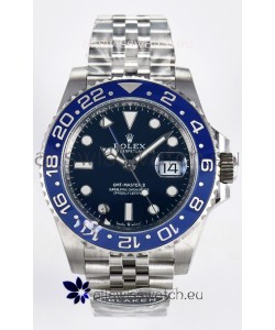Rolex GMT Masters II Super Clone 126716 "Blaken" 904L Steel Blue Dial Watch 