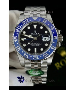 Rolex GMT Masters Super Clone Custom Ceramic Bezel Black Dial Watch 