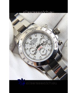 Rolex Daytona Japanese Movement Replica Watch in White Dial 