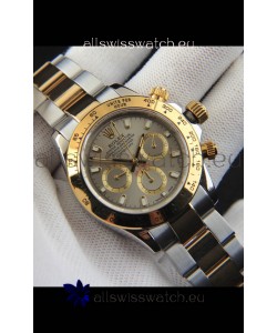 Rolex Daytona Japanese Movement Two Tone Gold Casing Watch in Grey Dial 