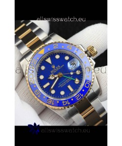 Rolex GMT Masters II 2 Tone Rose Gold Plating Japanese Replica Watch Blue Dial