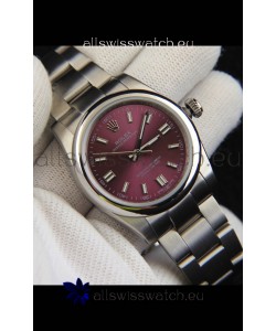 Rolex Oyster Perpetual Japanese Movement Replica Watch 36MM - Burgundy Dial