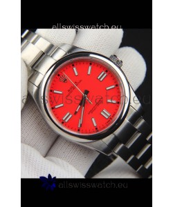Rolex Oyster Perpetual Japanese Movement Replica Watch 41MM - Red Dial