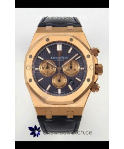 Royal Oak Chrono 26331 Rose Gold Blue Dial Super Clone Watch 