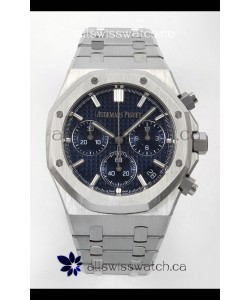 Royal Oak Chrono 26240 Blue Dial FREE SPRUNG MVMNT Steel Caing Super Clone Watch 