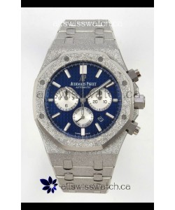 Royal Oak Chrono 26331 Frosted White Gold Blue Dial Super Clone Watch 