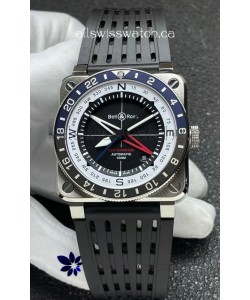 Bell and Ross BR03 GMT Compass Blue/Black Bezel Swiss Replica Watch 