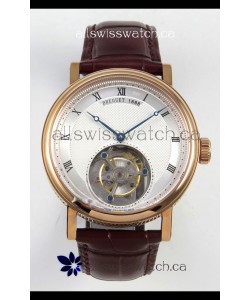 Breguet Classique Tourbillon Rose Gold Roman Dial Super Clone Watch 