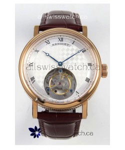 Breguet Classique Tourbillon Rose Gold Roman Dial Super Clone Watch 