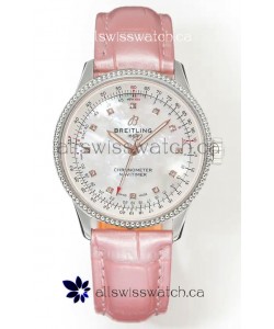Navitimer Automatic 36 Pearl Dial Steel Casing Super Clone Watch 