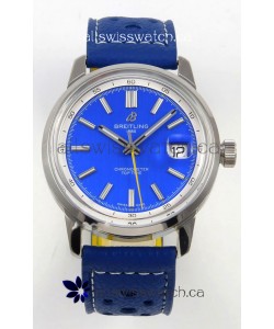 Top Time B31 38mm Blue Dial Yellow Seconds Hands Super Clone Watch 